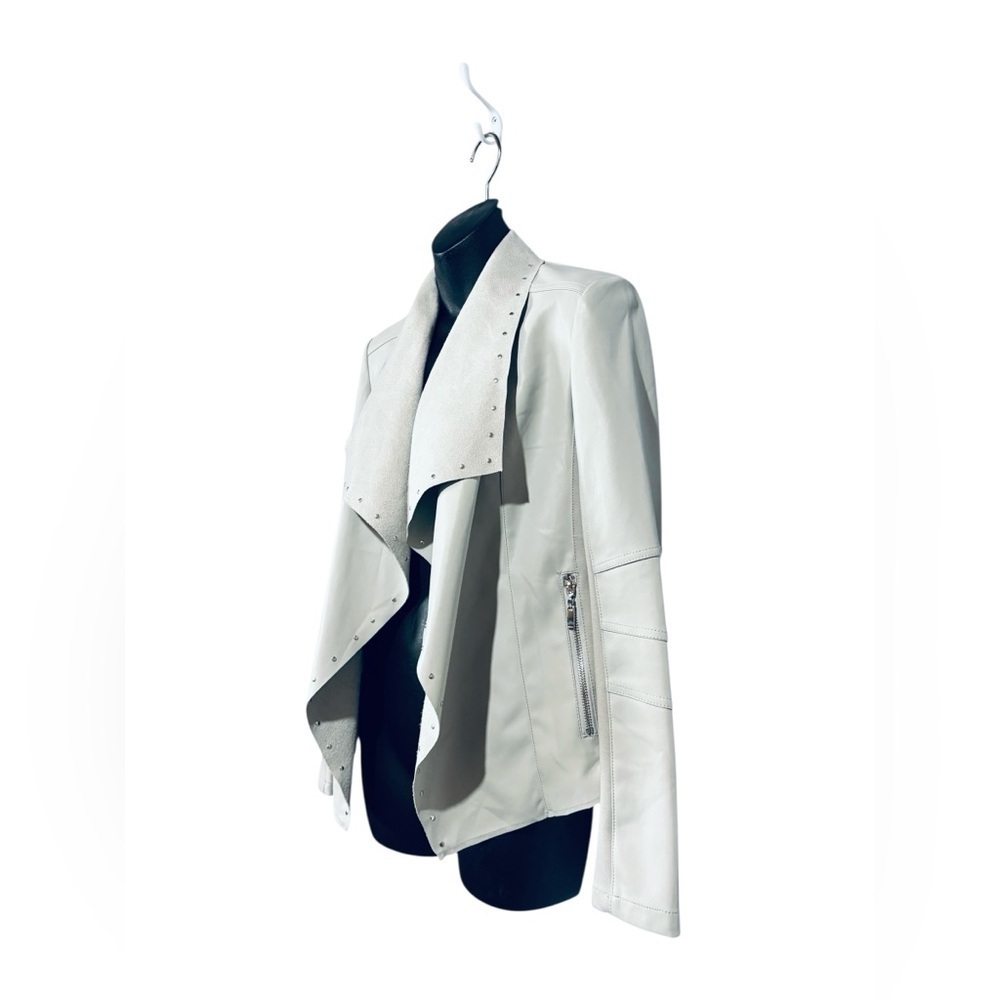 NWOT, Stunning Faux Leather Le Château Jacket, XS, Light Gray 🍂 - Picture 6 of 9